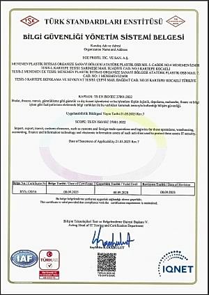 TS EN ISO 27001 BİLGİ GÜVENLİĞİ YÖNETİM SİSTEMİ BELGESİ